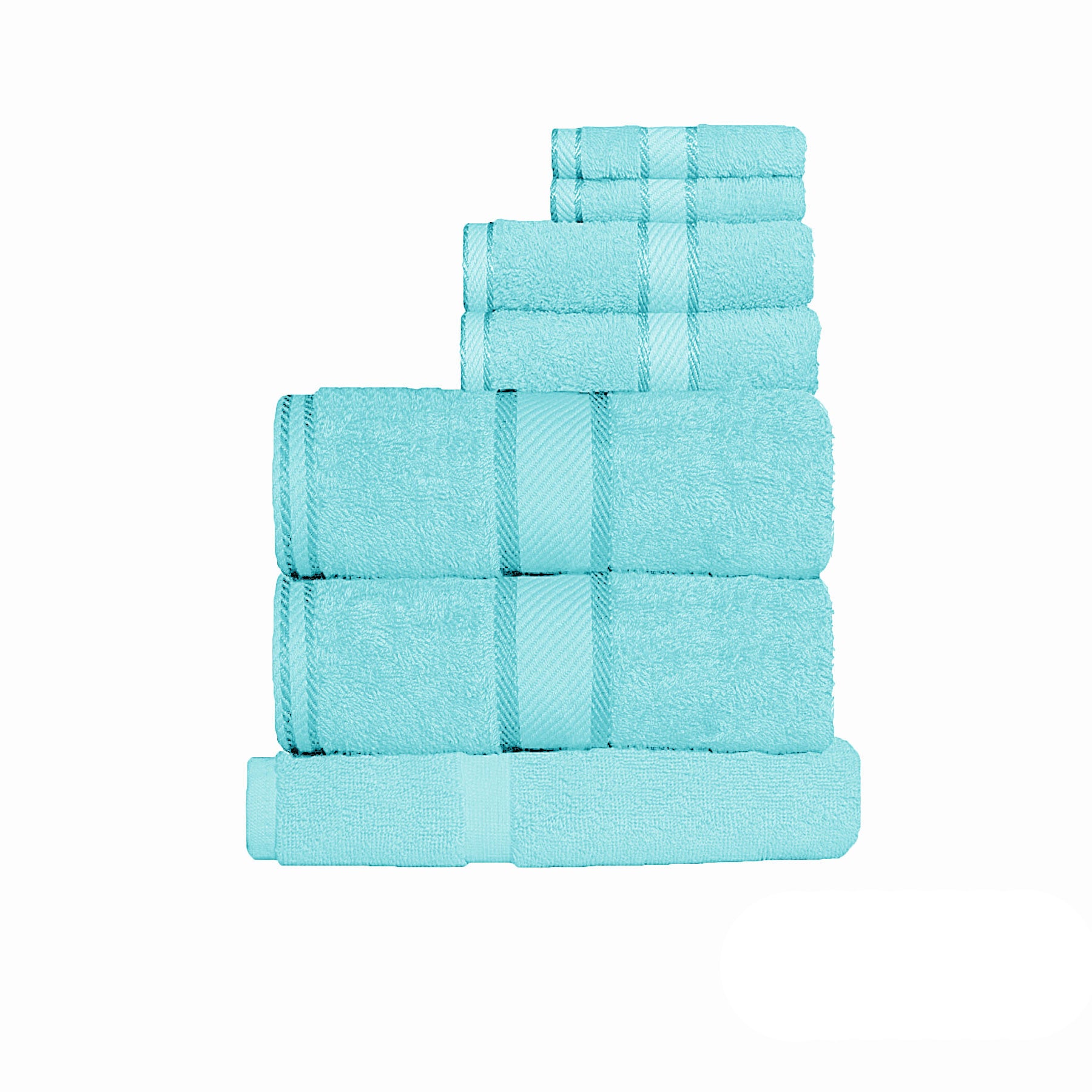 550gsm Cotton 7 Pce Towel Set Turquoise
