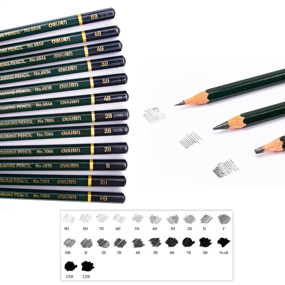 27 in 1 Sketch and Drawing Printing Pencil Set Sketching Art Kit Tools Utility