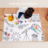44cm*10m Kids Drawing Roll Color Filling Paper Graffiti Scroll Coloring Paper Toy(Style 01:2 themes)