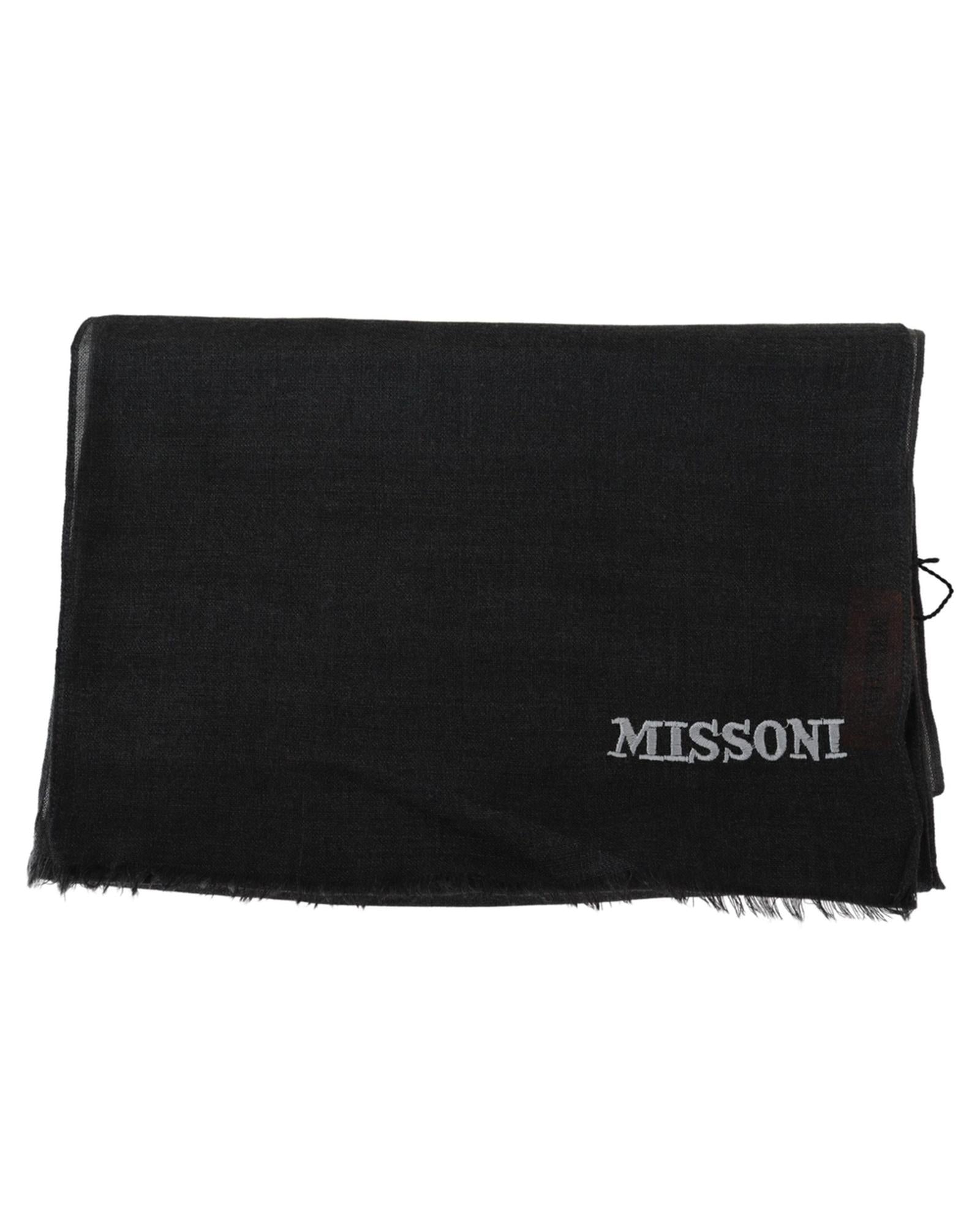 Brand New  Wool Scarf with Logo Embroidery One Size Men