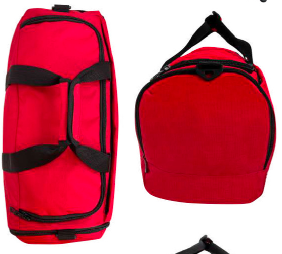 48 Litre  Sports Duffle Bag Duffel Gym Canvas Travel Foldable - Red
