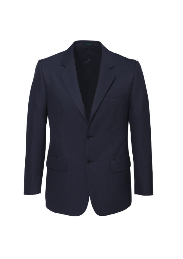 Mens 2 Button Classic Plain Suit Jacket Bamboo Blend Business Wedding  - Navy - 112