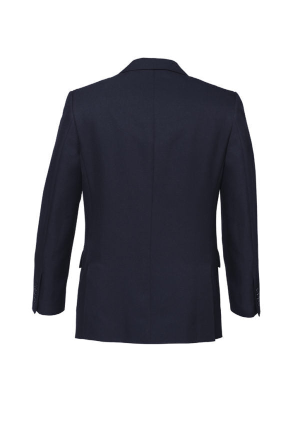 Mens 2 Button Classic Plain Suit Jacket Bamboo Blend Business Wedding  - Navy - 112