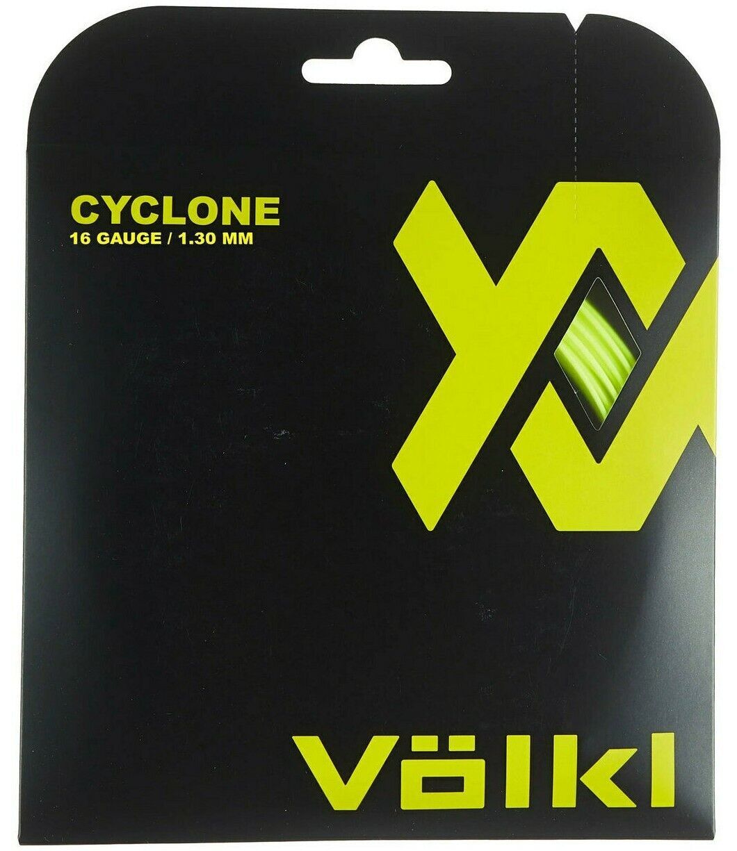 1 Pack  Cyclone 16g/1.30mm Tennis Racquet Strings - Neon Yellow