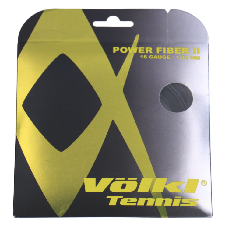 Power Fiber Black Tennis String 16/1.32 (12 M Set)