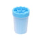 Pet Foot Cleaner Dog Cat Paw Washer Pet Feet Brush Grooming Tool Small Large Mug-S-Blue