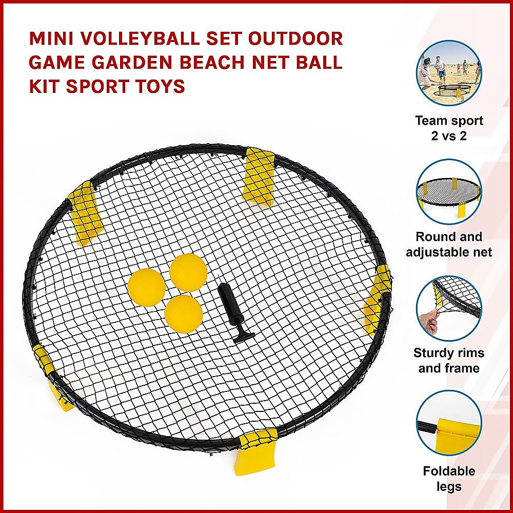 Mini Volleyball Set Outdoor Game Garden Beach Net Ball Kit Sport Toys