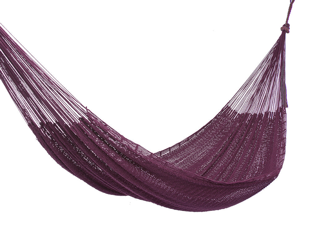 Outdoor undercover cotton  hammock King size Maroon