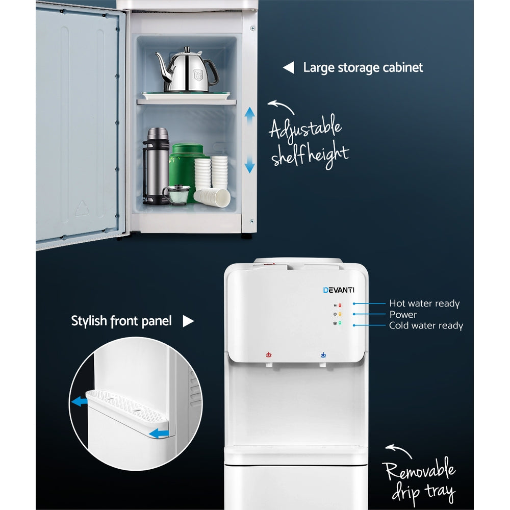 Water Cooler Dispenser Stand 22L Bottle White