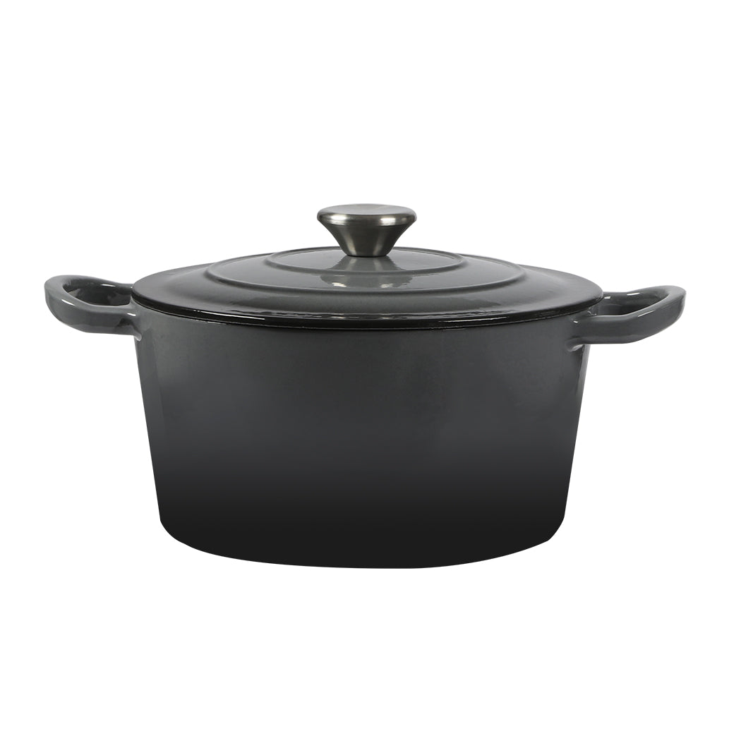 TOQUE 4L Enamel Dutch Oven Pot in Black Colour