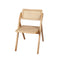 Foldable Single Deck Chair Solid Wood Rubberwood Rattan Lounge Seat