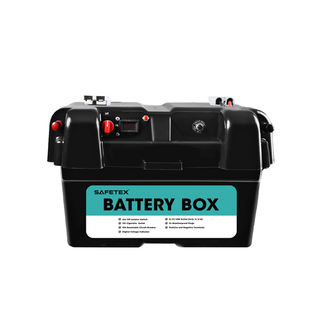 AGM Battery Box 12V Deep Cycle Battery Solar Caravan Camping
