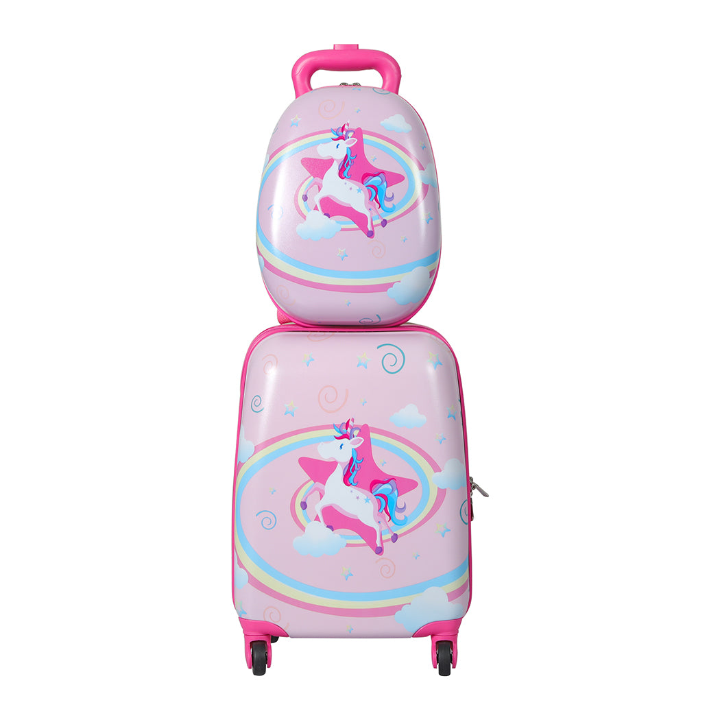 16''13'' 2PCS Kids Luggage Set Travel Suitcase Child Bag Backpack Unicorn