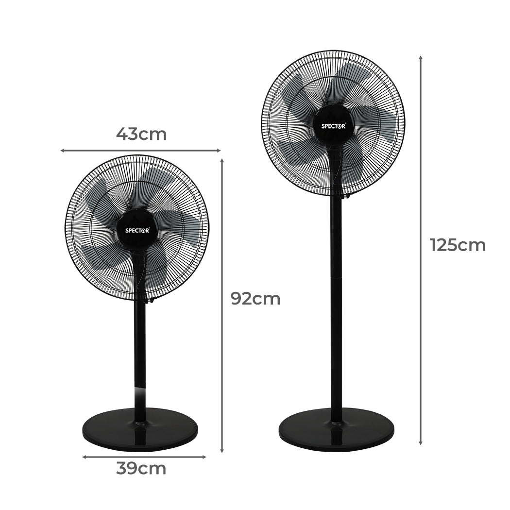 Pedestal Floor Fan Portable Commercial Cooling Fans 2 Height 3 Speed