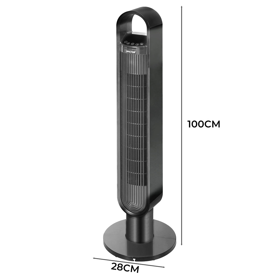 Tower Fan Portable Oscillating Remote Control LED Display Timer Ionizer