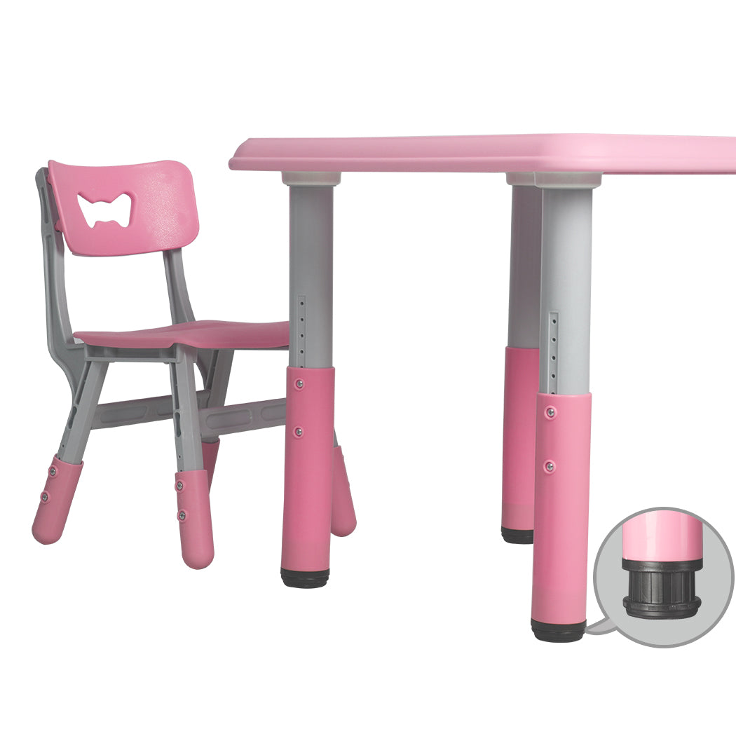 Kids Table and Chairs Children Furniture Toys Play Study Desk Set Pink