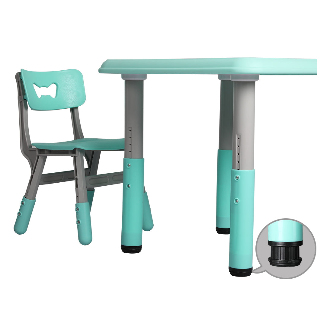 Kids Table and Chairs Children Furniture Toys Play Study Desk Set Green