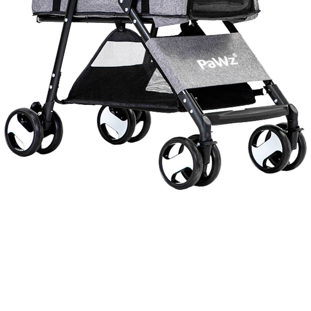 Large Pet Stroller Dog Cat Travel Carrier Pram Foldable Pushchair Outdoor