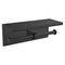 Double Toilet Paper Holder – 304 Stainless Steel with Shelf Black