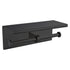 Double Toilet Paper Holder – 304 Stainless Steel with Shelf Black