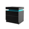 Levede Bedside Tables Side Table 2 Drawers Black-2006733164113956864