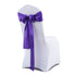 50x Table Runners Coloured Satin Chair Eggplant-2065254450175545344