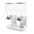TOQUE Double Cereal Dispenser Dry Food White-1864183135021961216