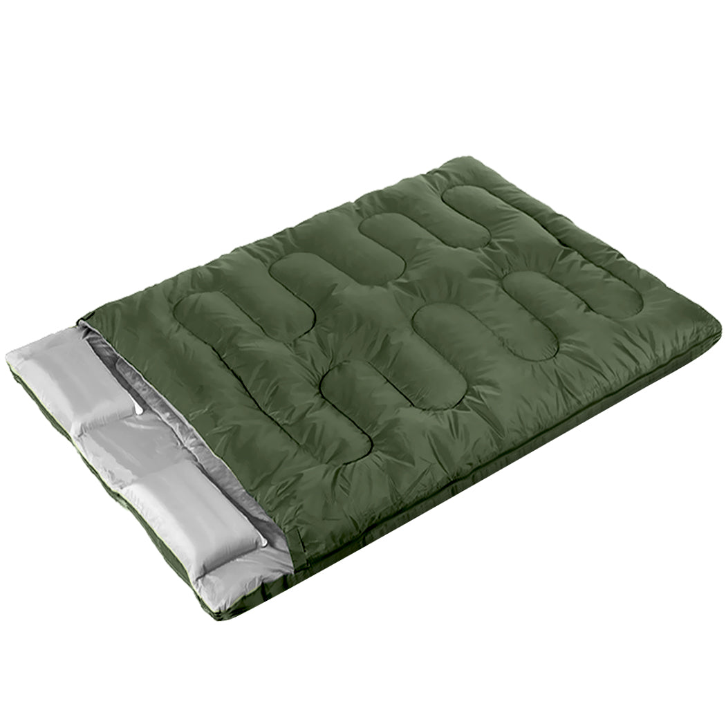 Mountview Sleeping Bag Double Bags Outdoor Army Green-2006732921037262848
