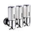 3 Bottles Bathroom Shower Soap Dispenser Silver-1864184252954972160