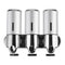 3 Bottles Bathroom Shower Soap Dispenser Silver-2029387262189506561