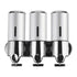 3 Bottles Bathroom Shower Soap Dispenser Silver-2029387262189506561