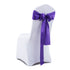 50x Table Runners Coloured Satin Chair Eggplant-2065254450175545345