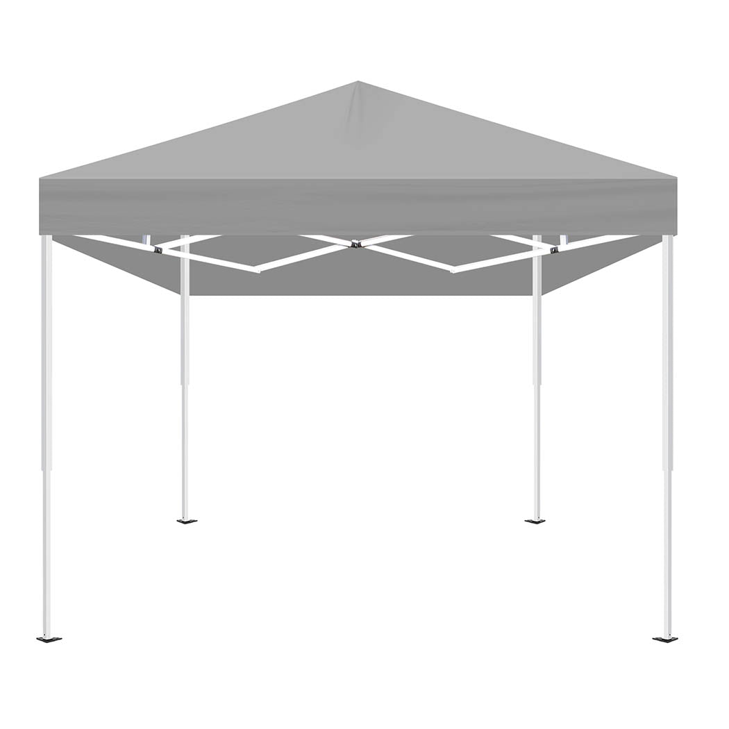 Mountview Gazebo 3x3m Pop Up Marquee Grey-2006732915622416385