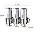 3 Bottles Bathroom Shower Soap Dispenser Silver-2029387262189506562