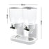 TOQUE Double Cereal Dispenser Dry Food White-2029387278626983938