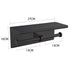 Double Toilet Paper Holder – 304 Stainless Steel with Shelf Black