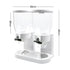 TOQUE Double Cereal Dispenser Dry Food White-1864183135021961218