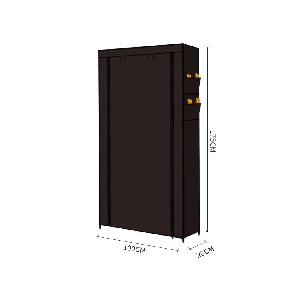 Levede 10 Tier Shoe Rack Portable Storage Brown-2006733139115905026