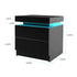 Levede Bedside Tables Side Table 2 Drawers Black-2006733164113956866