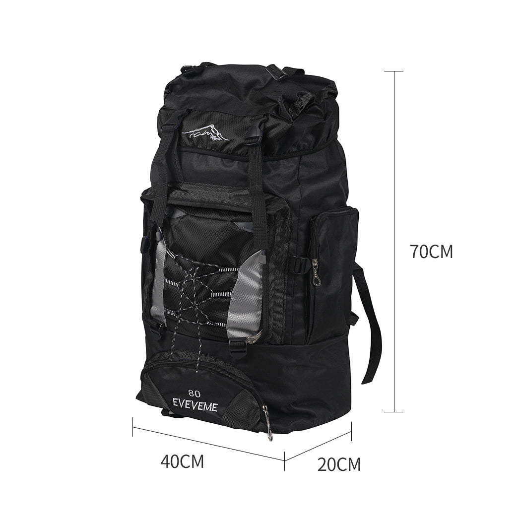 Military Backpack Tactical Hiking Camping Black-1864184673211650050