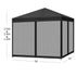 Mountview Gazebo Pop Up Marquee Outdoor Black-2006732915437867010