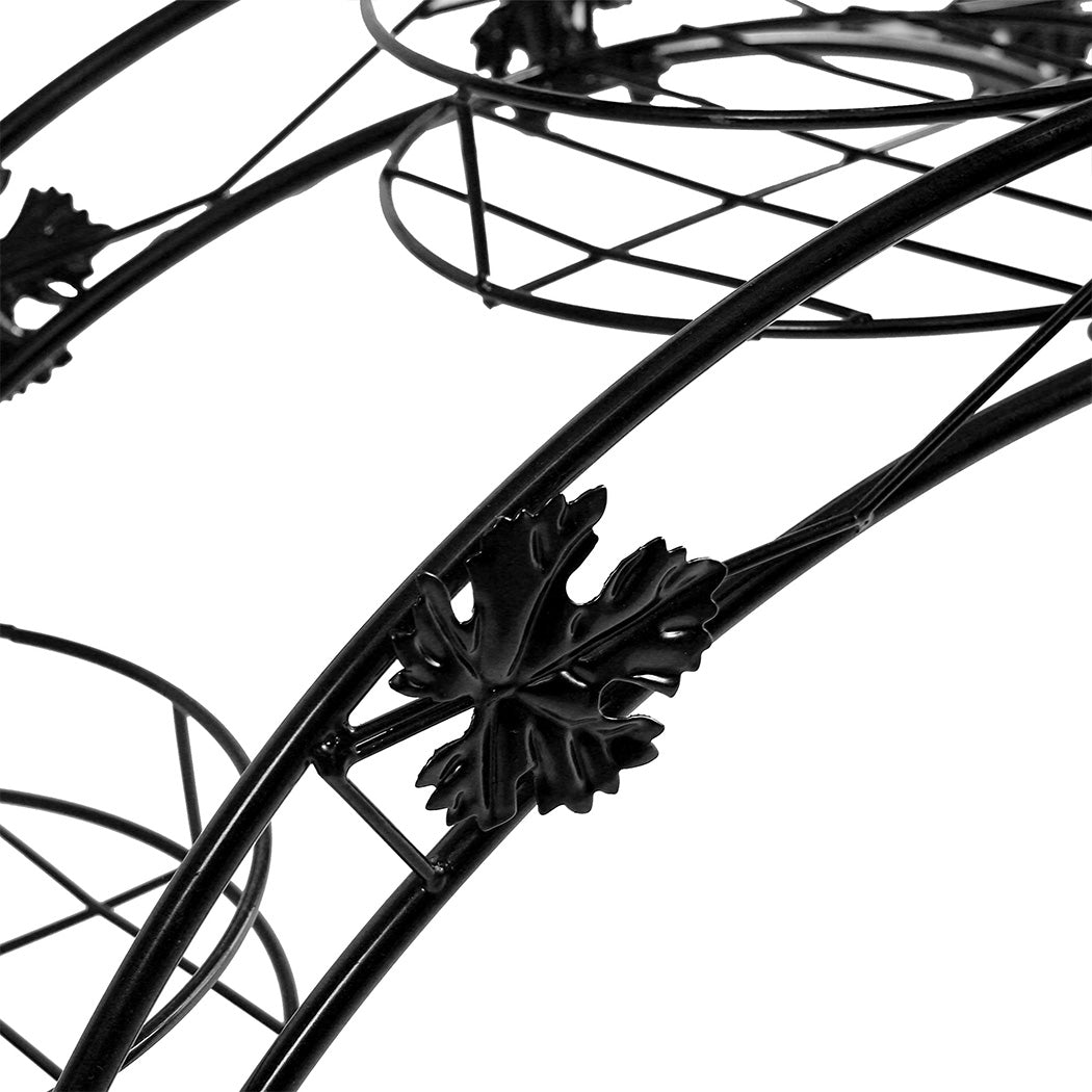 Levede Plant Stand Outdoor Indoor Metal Black-1864184706929659907