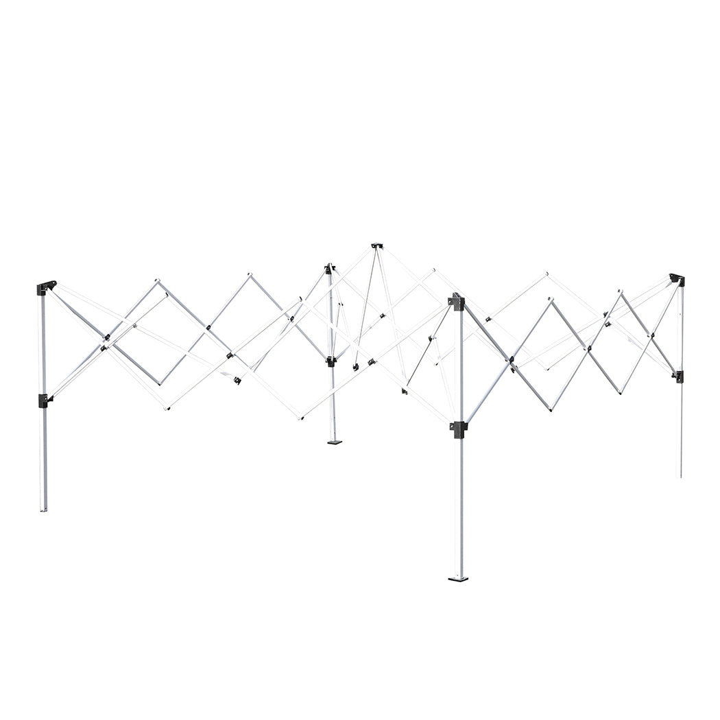 Mountview Gazebo 3x3m Pop Up Marquee Grey-2006732915622416388