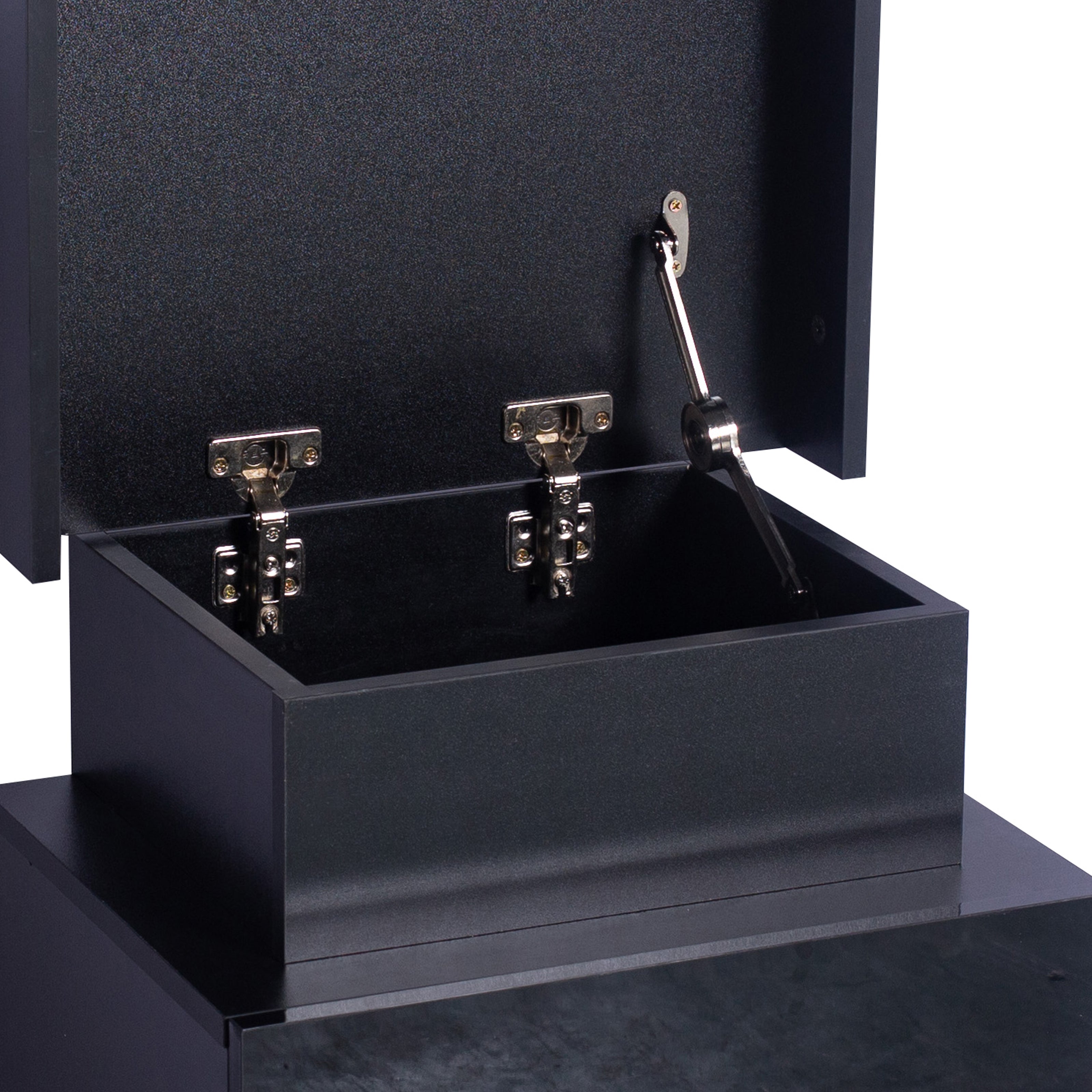 Levede Bedside Tables Side Table 2 Drawers Black-1864183566271909893