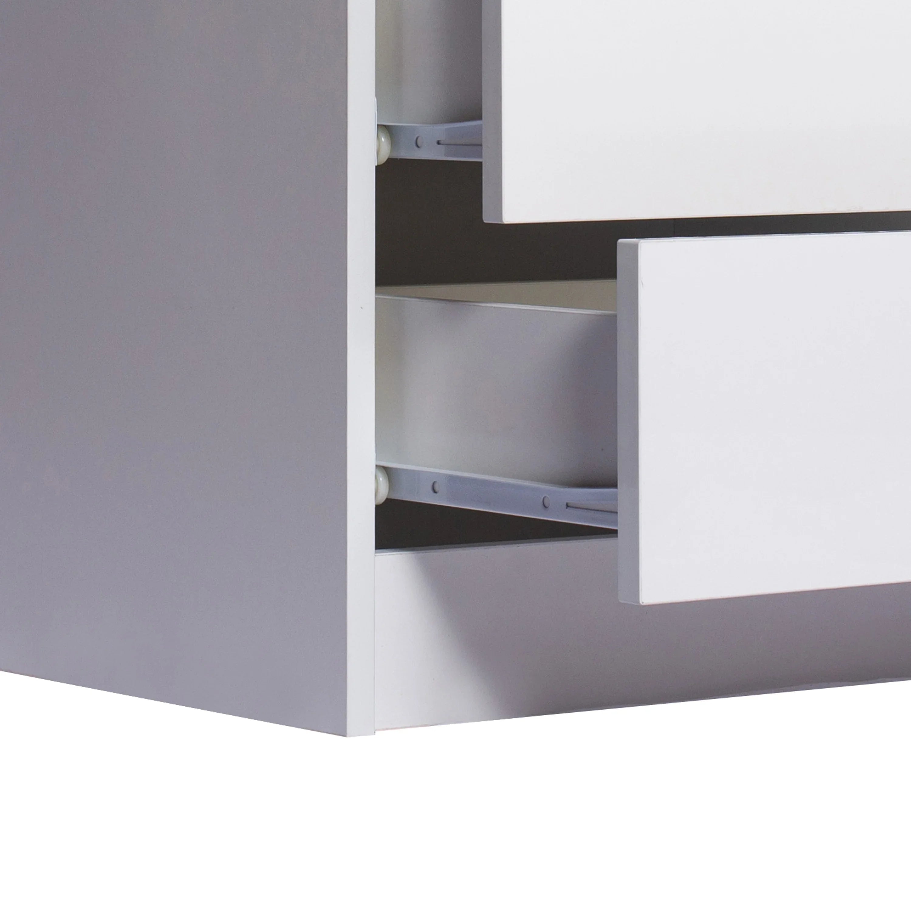 Levede Bedside Tables RGB LED Side Table White-2006733164277534725