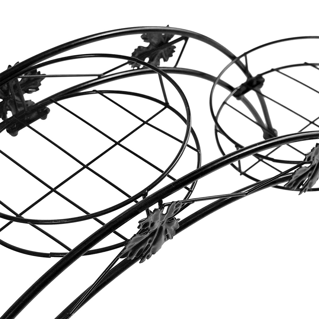 Levede Plant Stand Outdoor Indoor Metal Black-1864184706929659910