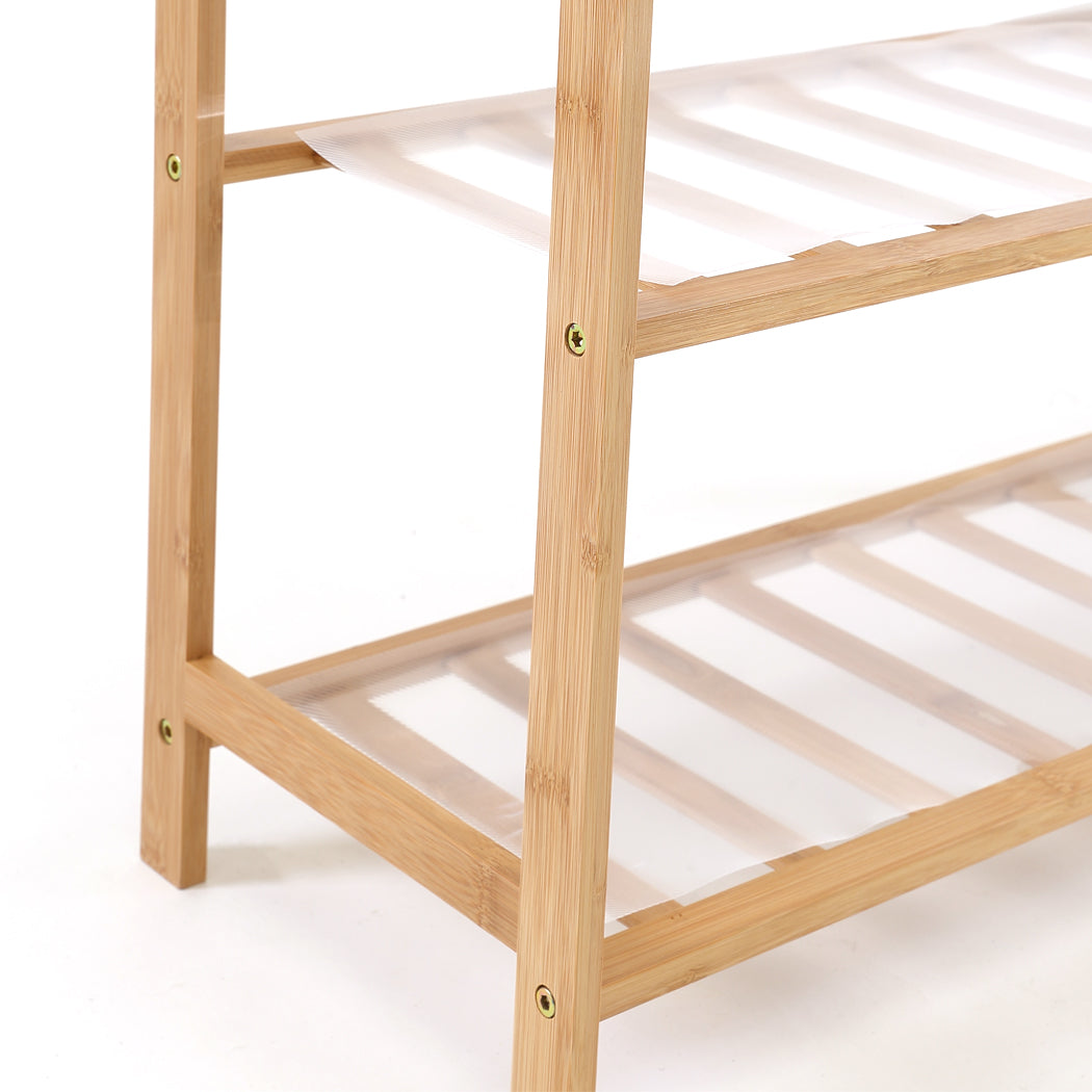 Levede Bamboo Shoe Rack Storage Wooden-1937319837902704646