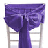 50x Table Runners Coloured Satin Chair Eggplant-2065254450175545350