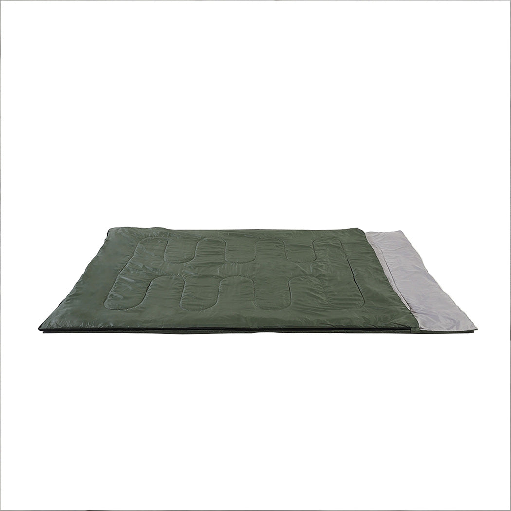 Mountview Sleeping Bag Double Bags Outdoor Army Green-2065254373969235974