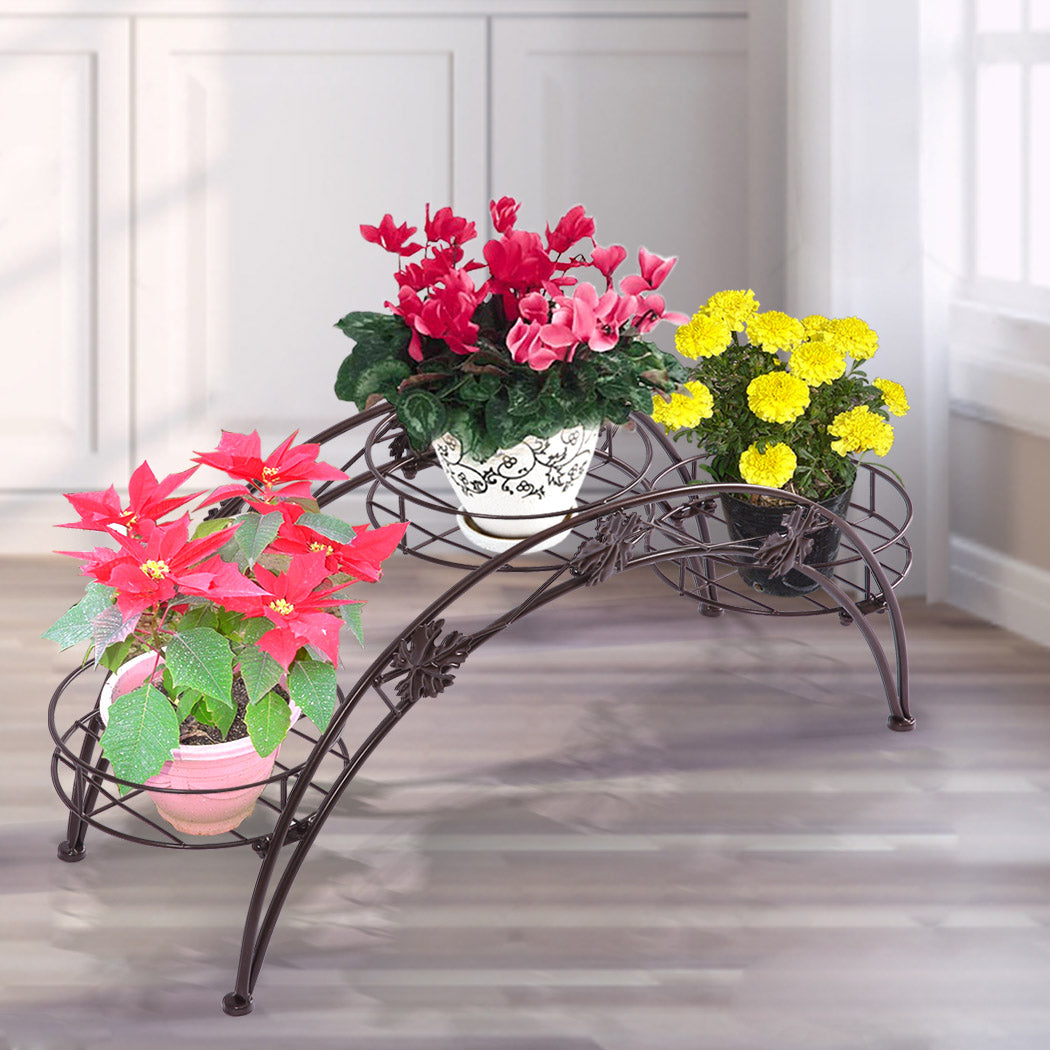 Levede Plant Stand Outdoor Indoor Metal Bronze-1864184707210678279